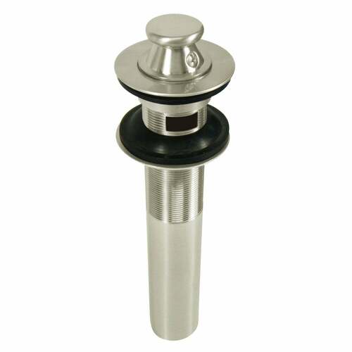 Kingston Brass KB3008 Brushed Nickel Lift Turn Sink Drain with Overflow, 17 Gauge