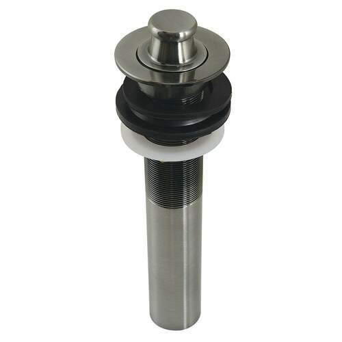 Kingston Brass KB300VN Lift Turn Sink Drain with Overflow, 17 Gauge, Black Stainless