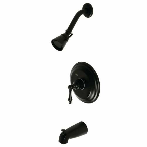 Kingston Brass KB3630AL Restoration Matte Black Single-Handle Tub Shower Faucet