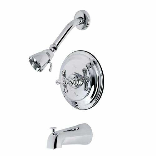 Kingston Brass KB3631AX Restoration Single-Handle Pressure Balanced Tub Shower Faucet, Chrome