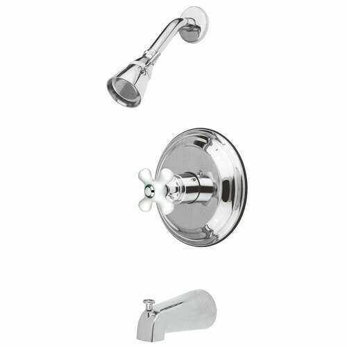 Kingston Brass KB3631PX Restoration Single-Handle Pressure Balanced Tub Shower Faucet, Chrome