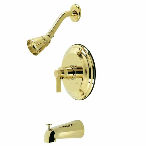 Kingston Brass KB3632NDL NuvoFusion Single-Handle Pressure Balanced Tub Shower Faucet, Brass