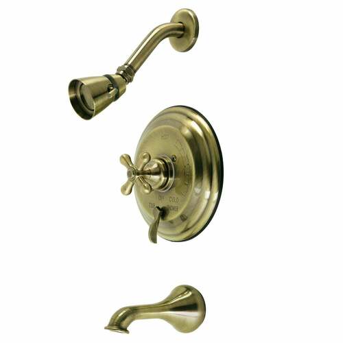 Kingston Brass KB36330AX Restoration Antique Brass Single-Handle Tub Shower Faucet