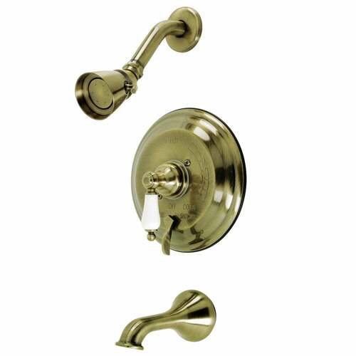 Kingston Brass KB36330PL Restoration Antique Brass Single-Handle Tub Shower Faucet