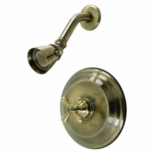 Kingston Brass KB3633AXSO Restoration Antique Brass Single-Handle Pressure Balanced Shower Faucet
