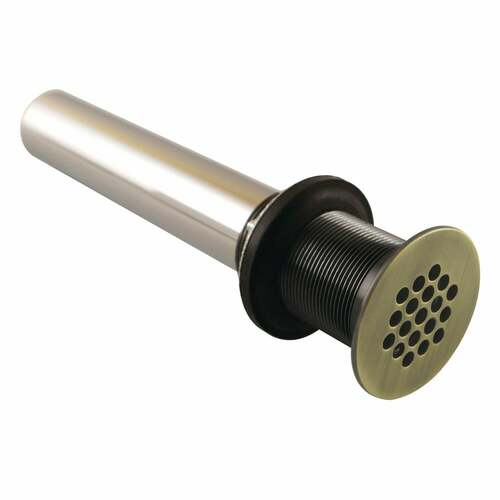 Kingston Brass KB4003 Antique Brass 17 Gauge Grid Drain without Overflow
