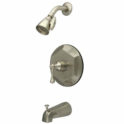 Kingston Brass KB4638BL English Vintage Single-Handle Pressure Balanced Tub Shower Faucet, Nickel