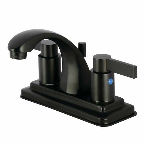 Kingston Brass KB4640NDL NuvoFusion Matte Black Double-Handle 4