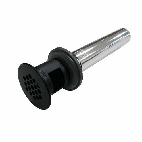 Kingston Brass KB5000MB Matte Black 17 Gauge Grid Drain with Overflow