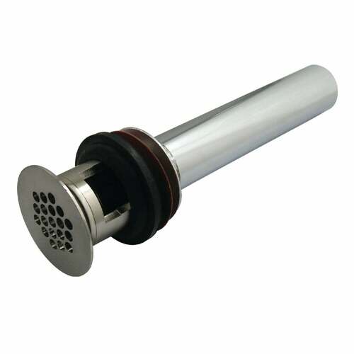 Kingston Brass KB5008 Brushed Nickel 17 Gauge Grid Drain with Overflow