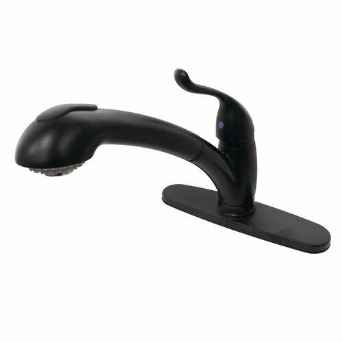 Kingston Brass KB5700YL Yosemite Matte Black Single-Handle Pull-Out Kitchen Faucet
