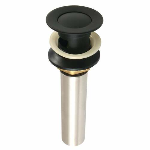 Kingston Brass KB6000 Matte Black Push-Up Drain with Overflow
