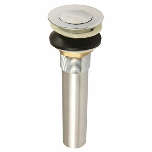 Kingston Brass KB6001 Complement Push-Up Drain with Overflow, Polished Chrome