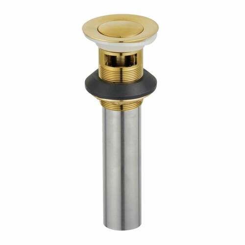 Kingston Brass KB6007 Brushed Brass Push-Up Drain with Overflow - Complement Series