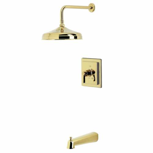 Kingston Brass KB6142NDL NuvoFusion Single-Handle Pressure Balanced Tub Shower Faucet, Brass