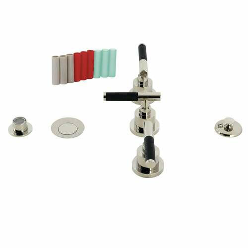 Kingston Brass KB6326CKL Kaiser Three-Handle Vertical Spray Bidet Faucet, Polished Nickel
