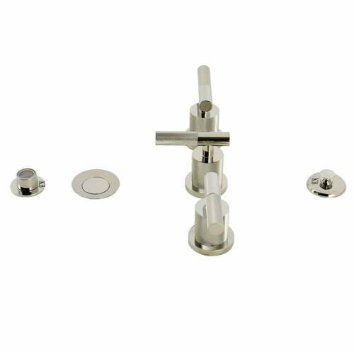 Kingston Brass KB6326KNL Convergent Three-Handle Deck Mount Bidet Faucet, Polished Nickel