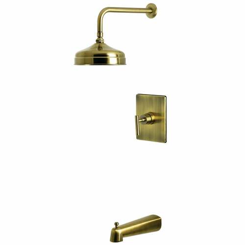 Kingston Brass KB6343CML Manhattan Single-Handle Pressure Balanced Tub Shower Faucet, Antique Brass