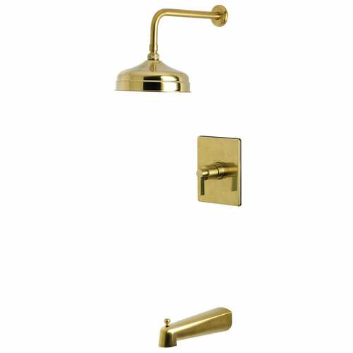 Kingston Brass KB6347NDL NuvoFusion Single-Handle Pressure Balanced Tub Shower Faucet, Brass