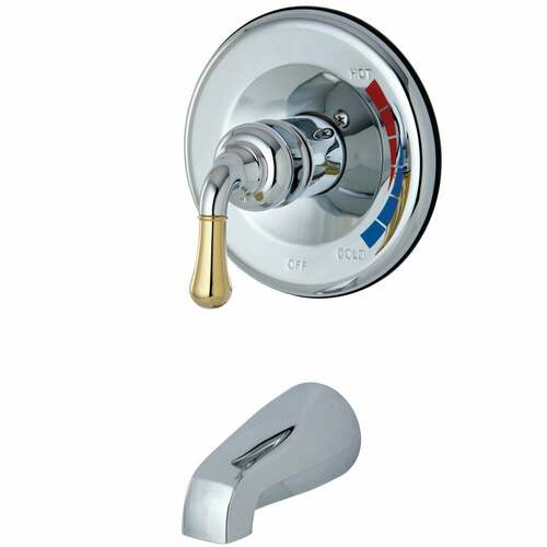 Kingston Brass KB634TO Magellan Single-Handle Pressure Balanced Tub Faucet, Chrome/Brass