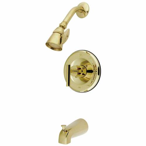 Kingston Brass KB6632CML Manhattan Single-Handle Pressure Balanced Tub Shower Faucet, Polished Brass