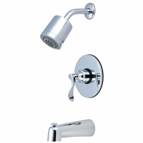 Kingston Brass KB6691DFL NuFrench Single-Handle Pressure Balanced Tub Shower Faucet, Chrome