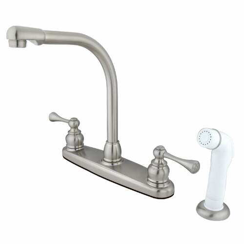 Kingston Brass KB718BL Brushed Nickel Double-Handle 8