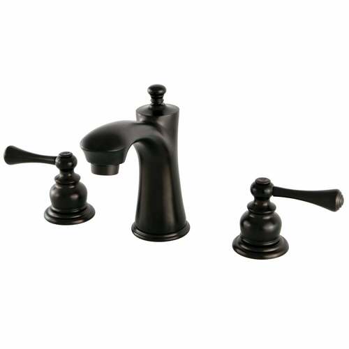 Kingston Brass KB7965BL Vintage Widespread Bathroom Faucet with Pop-Up Drain, Oil Rubbed Bronze