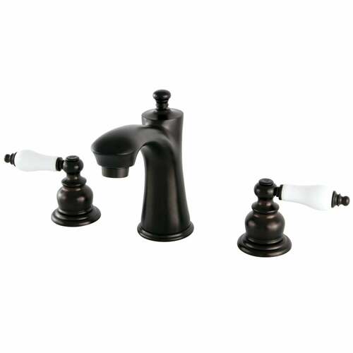 Kingston Brass KB7965PL Victorian Widespread Bathroom Faucet with Pop-Up Drain, Oil Rubbed Bronze