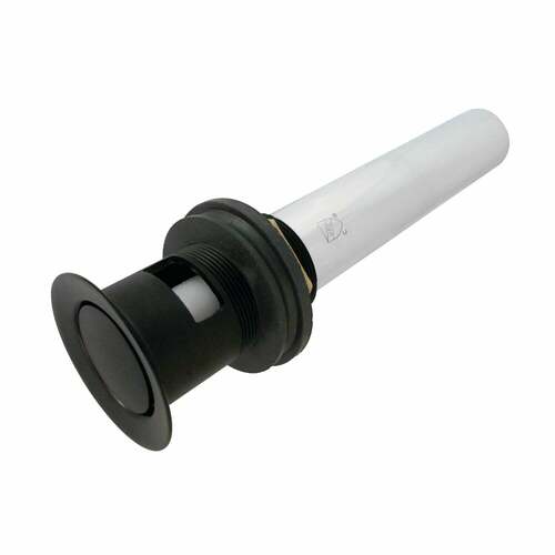 Kingston Brass KB8100MB Matte Black Push Pop-Up Drain with Overflow, 22 Gauge