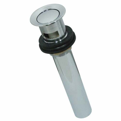 Kingston Brass KB8101 Polished Chrome Push Pop-Up Drain with Overflow, 22 Gauge
