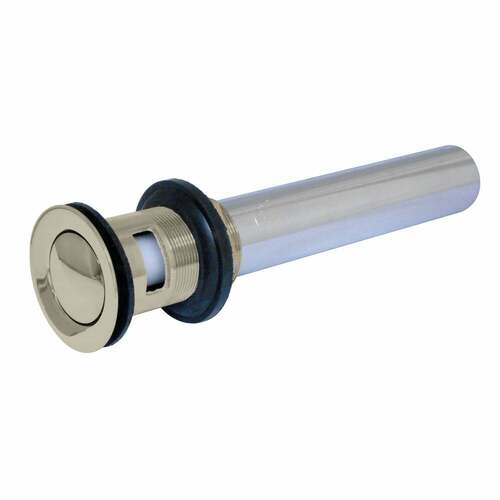 Kingston Brass KB8106 Polished Nickel Push Pop-Up Drain with Overflow, 22 Gauge