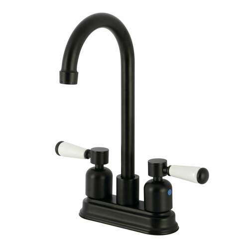 Kingston Brass KB8490DPL Paris Matte Black Double-Handle 4