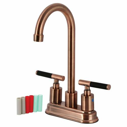 Kingston Brass KB849CKLAC Kaiser Antique Copper Double-Handle 4
