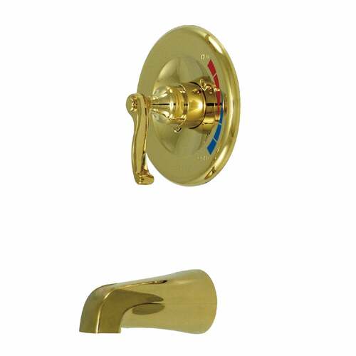 Kingston Brass KB8632FLTO Royale Single-Handle Pressure Balanced Tub Faucet in Polished Brass