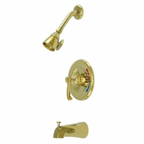 Kingston Brass KB8632FLT Royale Single-Handle Pressure Balanced Tub Shower Faucet Trim, Polished Brass
