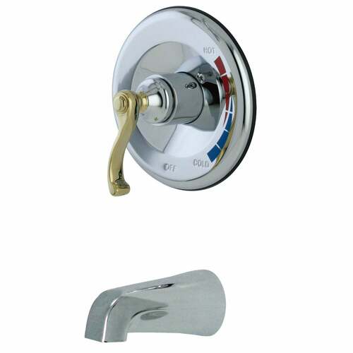 Kingston Brass KB8634FLTO Royale Single-Handle Pressure Balanced Tub Faucet, Chrome/Brass