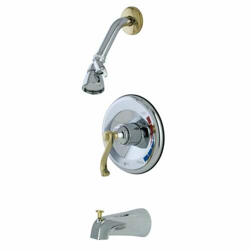 Kingston Brass KB8634FLT Royale Single-Handle Pressure Balanced Tub Shower Faucet Trim, Chrome/Brass