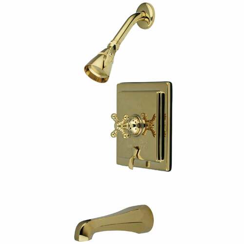 Kingston Brass KB86524BX English Vintage Single-Handle Pressure Balanced Tub Shower Faucet, Brass