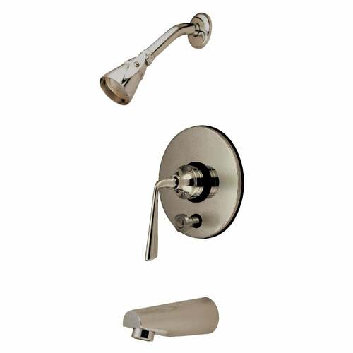 Kingston Brass KB86980ZL Silver Sage Single-Handle Tub Shower Faucet, Brushed Nickel