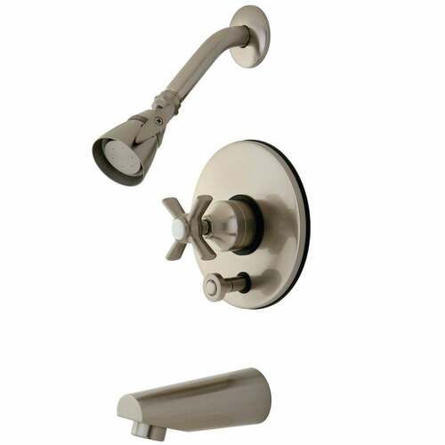 Kingston Brass KB86980ZX Millennium Single-Handle Pressure Balanced Tub Shower Faucet, Brushed Nickel