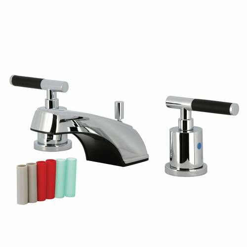 Kingston Brass KB8921CKL Kaiser Polished Chrome Widespread Bathroom Faucet with Drain