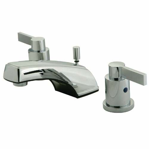Kingston Brass KB8921NDL NuvoFusion Polished Chrome Widespread Bathroom Faucet with Drain