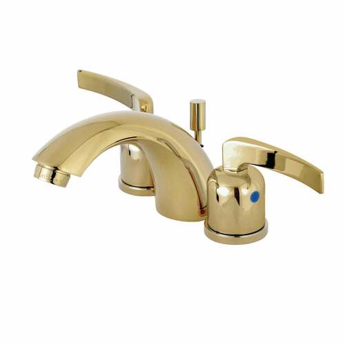 Kingston Brass KB8952EFL Centurion Mini Widespread Bathroom Faucet with Pop-Up Drain, Polished Brass