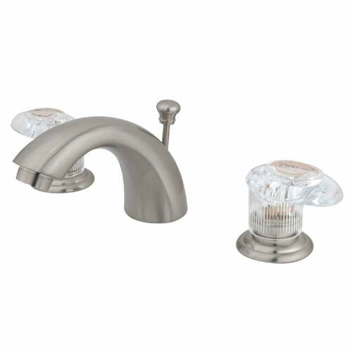 Kingston Brass KB958ALL Magellan Mini Widespread Bathroom Faucet with Pop-Up Drain, Brushed Nickel