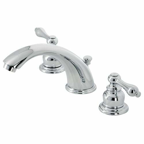 Kingston Brass KB971ALB Victorian Widespread Bathroom Faucet, Brass Pop-Up, Polished Chrome