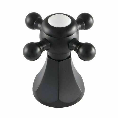 Kingston Brass KBDH4460BX Matte Black Metal Cross Handle Diverter for Tub Shower Faucet