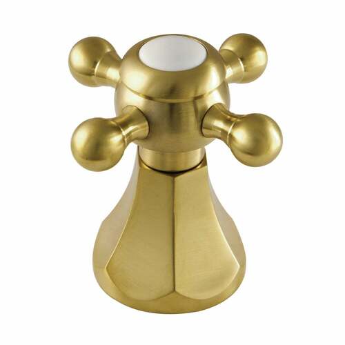 Kingston Brass KBDH4467BX Brushed Brass Metal Cross Handle Diverter for Tub and Shower Faucet