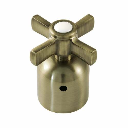 Kingston Brass KBDH8963ZX Millennium Antique Brass Cross Handle Diverter for Tub Shower Faucet