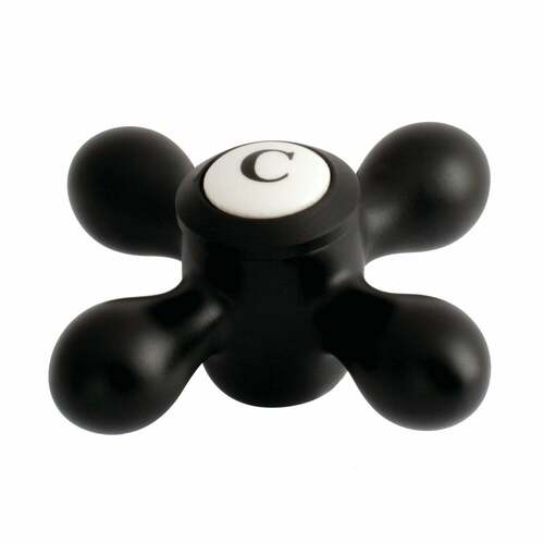 Kingston Brass KBH1600AXC Matte Black Brass Cross Handle (Cold Side)